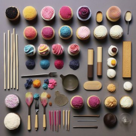 knolling cupcakes