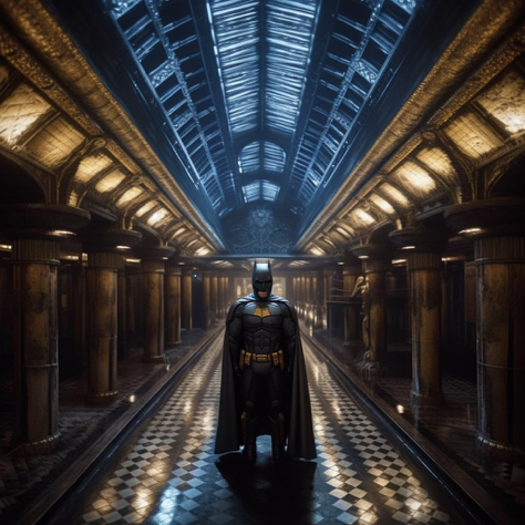 Batman
cinematic production still, [movie/description], produced by Baz Luhrman with his movies coloring and style, symmetrical, highly detailed
