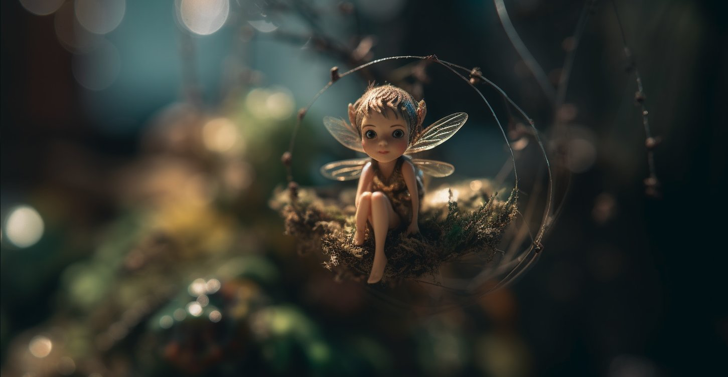 macro photo of a fullbody female cute tiny fairy in a web, anamorphic lens, ultra realistic, hyper detailed, britgh colors...