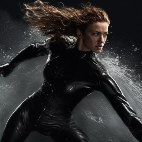 Realism by Joshua Oppenheimer, high fashion female model surfing the waves, high detail, black wet suit photorealistic, shot on high-speed...