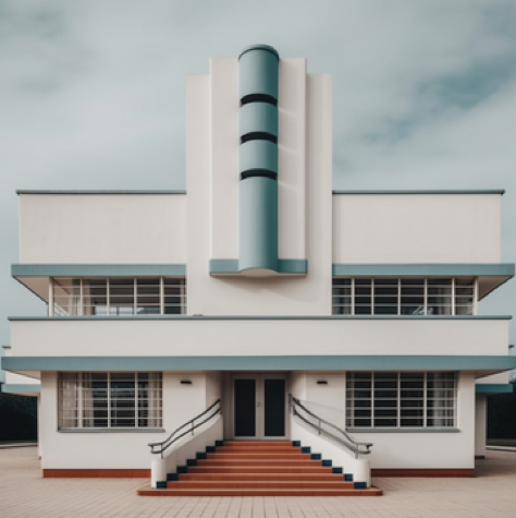 IMAGE: Bauhaus Architecture | GENRE: Architecture | MOOD: Minimalist | SCENE: A Bauhaus-style building with clean lines and simple shapes....