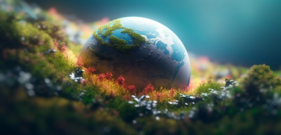 Tilt - shift Photography of a Terraforming Planet in the middle of the Universe, tectonic plates, deep space, intricate details,...